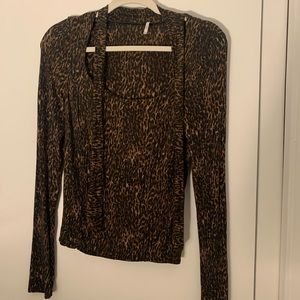 Cheetah Free People Long Sleeve